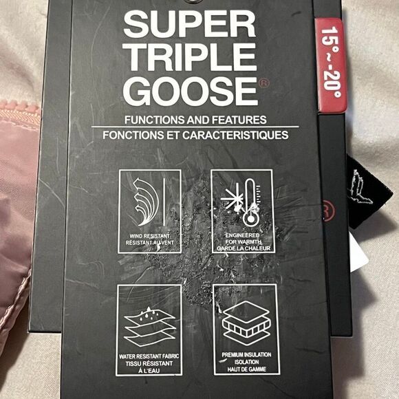 Super Triple Goose Woman’s Pink Ski Jacket  Vegan 15- -20 Degrees L - Picture 11 of 11